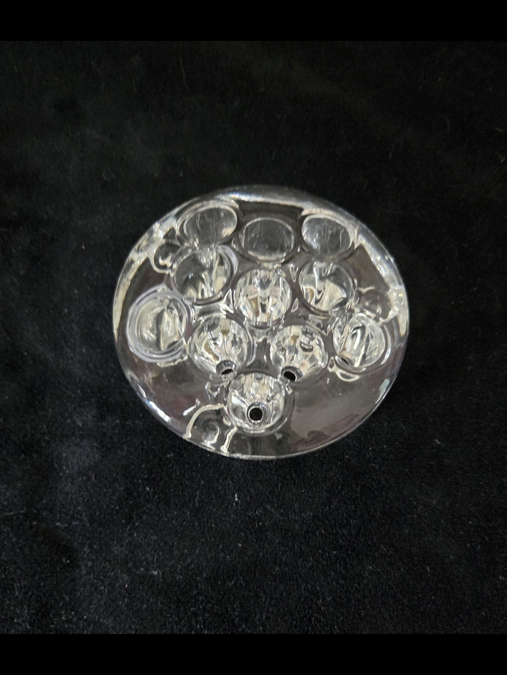 Clear Glass Flower Frog Vase Insert - Clear 11 Hole, 3"